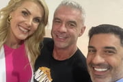 Ana Hickmann, Edu Guedes e Alexandre Correa