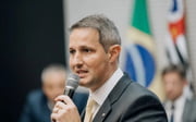 O secretário de Segurança Pública de SP, Guilherme Derrite