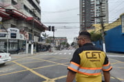 Semáforos desligados após apagão em São Paulo. Na foto, Avenida Santo Amaro, altura do 6.400