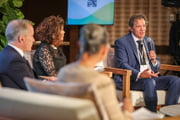 Marina Silva e Fernando Haddad participam de evento nos Estados Unidos (EUA)