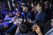 Pablo Marçal durante entrevista coletiva após o debate da Band em São Paulo