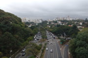 Vista da zona oeste de São Paulo a partir de viaduto no Sumaré