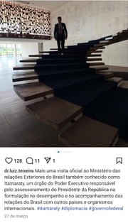 Luiz Teixeira da Silva Junior em visita ao Itamaraty