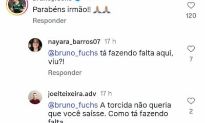 Bruno Fuchs ‘celebra’ gol de Igor Gomes e torcedores reagem nas redes: “Fazendo falta”