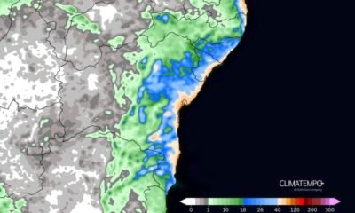 Nova frente fria levará até 120 mm de chuva para três estados nesta semana