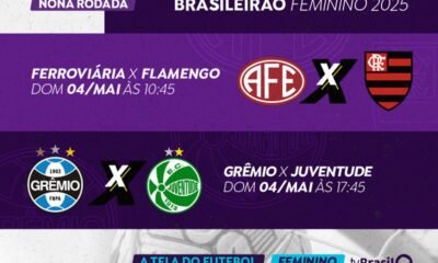 TV Brasil transmite dois jogos do Brasileirão Feminino neste domingo