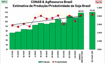 Consultoria eleva estimativa para produção de soja e milho no Brasil