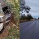 Motorista desvia de carro na contramão, sai da pista e bate em árvore na BR-040 em João Pinheiro; dois ficam feridos