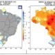 como ficam as chuvas e a temperatura, segundo o Inmet