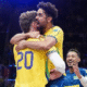 Brasil faz seu melhor jogo na Liga das Nações de vôlei e tira invencibilidade da Eslovênia Brasil faz seu melhor jogo na Liga das Nações de vôlei e tira invencibilidade da Eslovênia