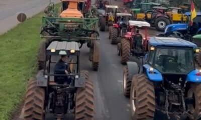 Produtores do RS fazem novo tratoraço pedindo securitização das dívidas