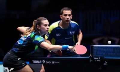 Hugo Calderano e Bruna Takahashi vão à final de torneio na Eslovênia