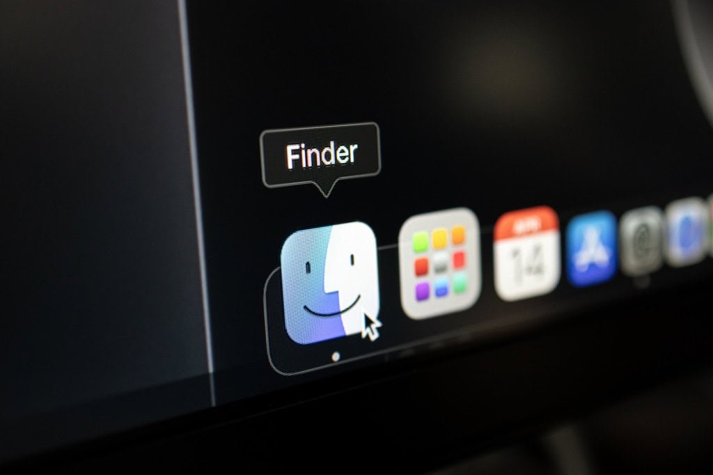 Logo do Finder em um macOS