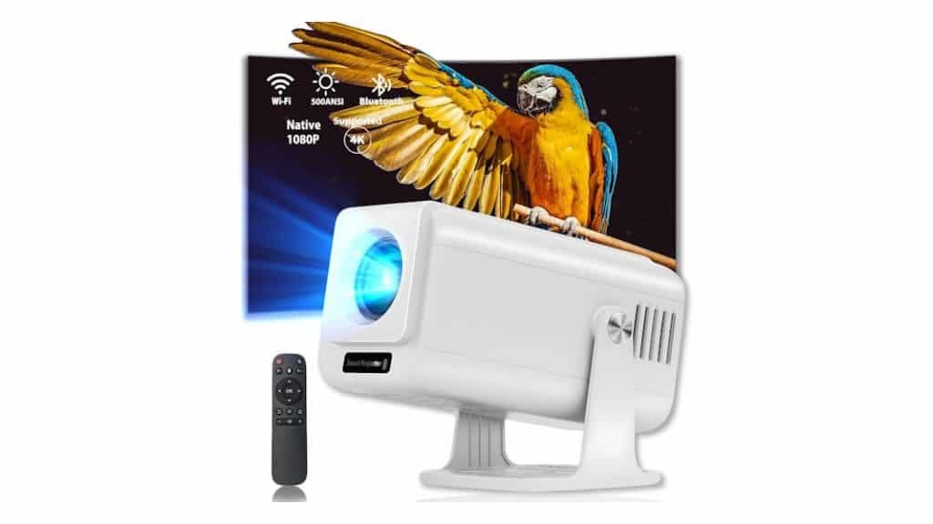 Projetor Inteligente Pryznal 4K 1080P com apps integrados