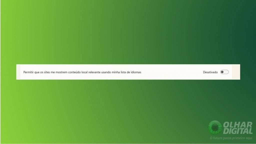 Print das configurações de privacidade do Windows 11