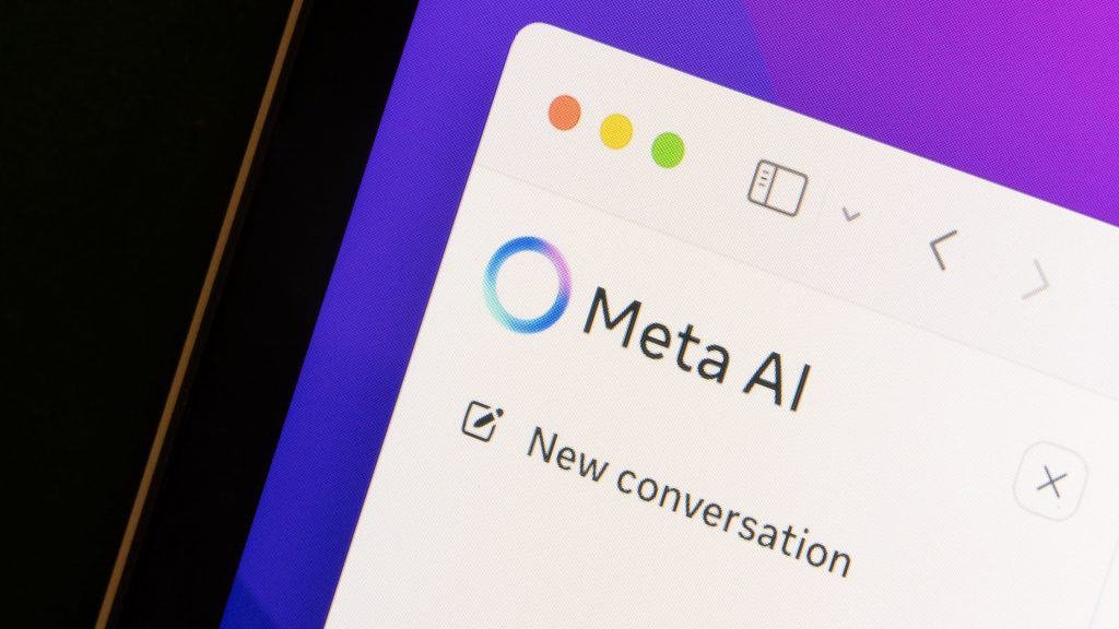 Janela do Meta AI aberta no Safari num Mac