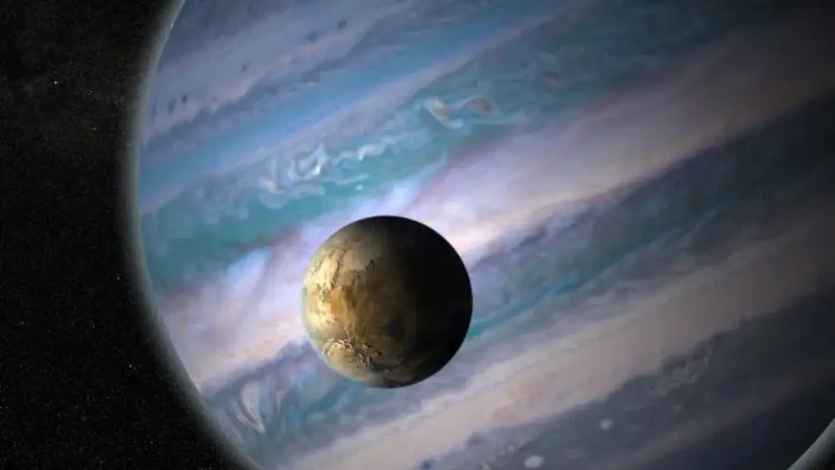 Ilustração exolua (Crédito: NASA GSFC/Jay Friedlander e Britt Griswold)