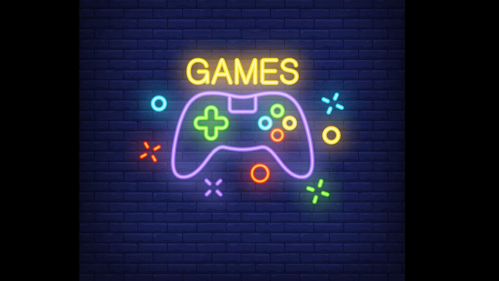 Arte com joystick colorido