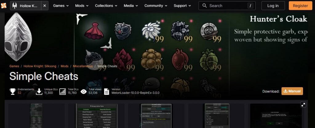 Mod Simple Cheats
