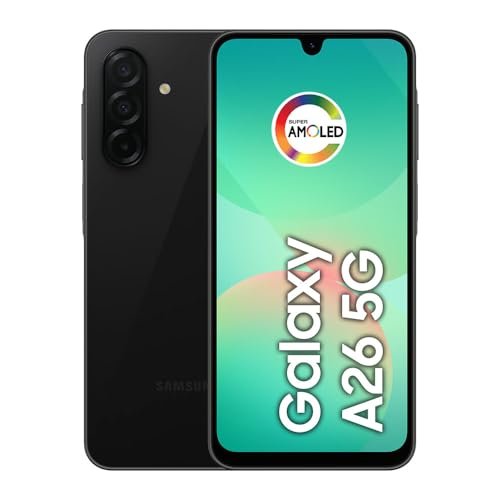 Celular Samsung Galaxy A26 5G 256GB, 8GB RAM, Câmera de 50MP, IP67, Tela Super AMOLED 6.7", NFC (Preto)