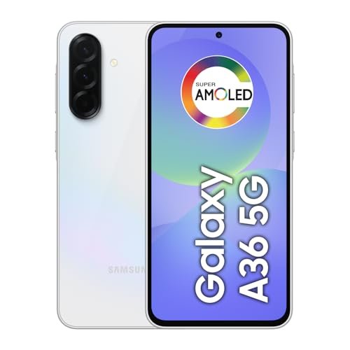 Celular Samsung Galaxy A36 5G 256GB, 6GB RAM, Câmera 50MP, IP67, Super AMOLED 6.7", Recursos AI, Branco