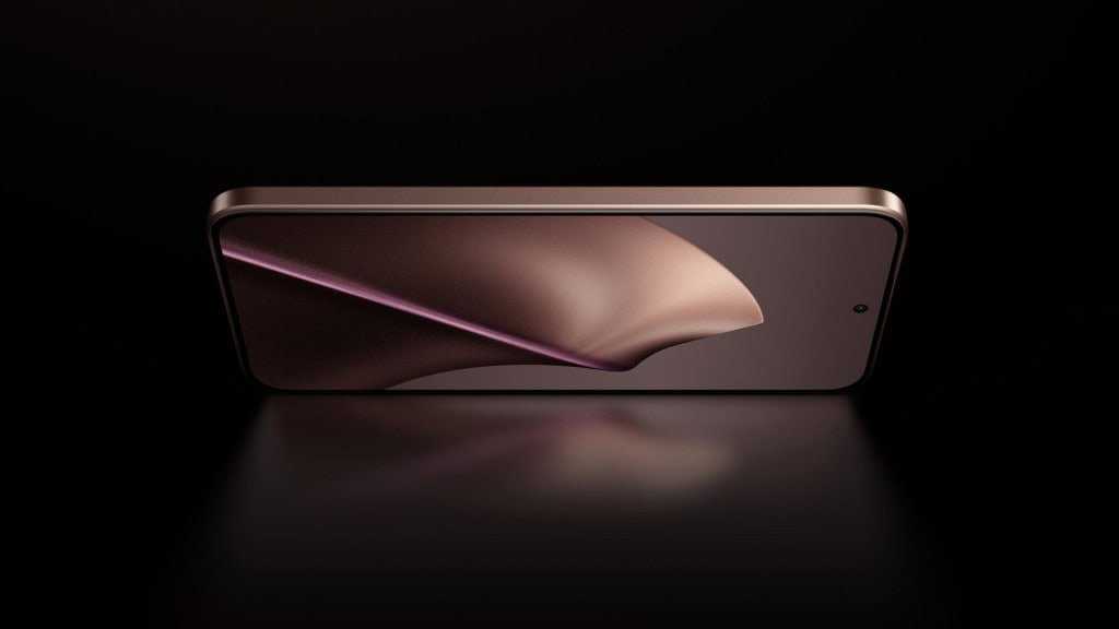 Celular 15T da Xiaomi na horizontal; imagem destaca a tela do smartphone