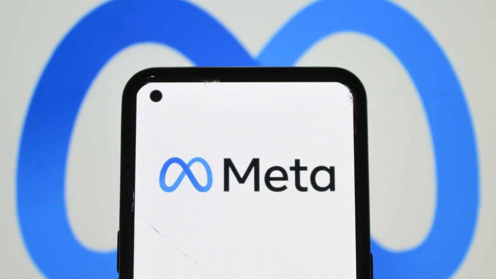 Logo da Meta em um smartphone