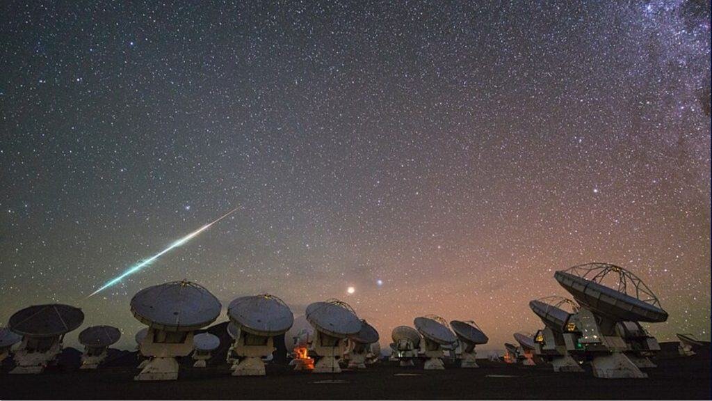 Meteoro visto do observatório Atacama